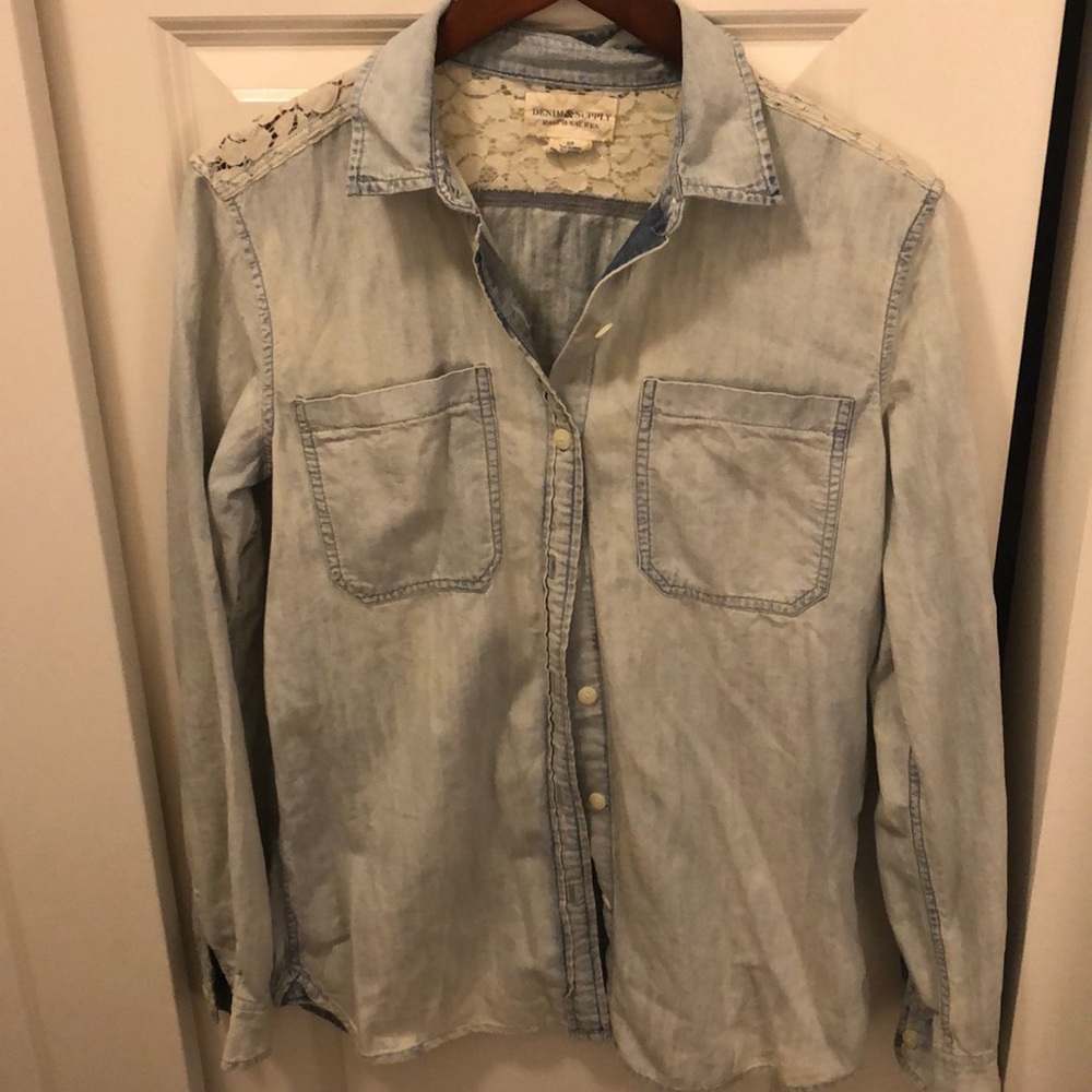 Ralph Lauren denim shirt (with lace)